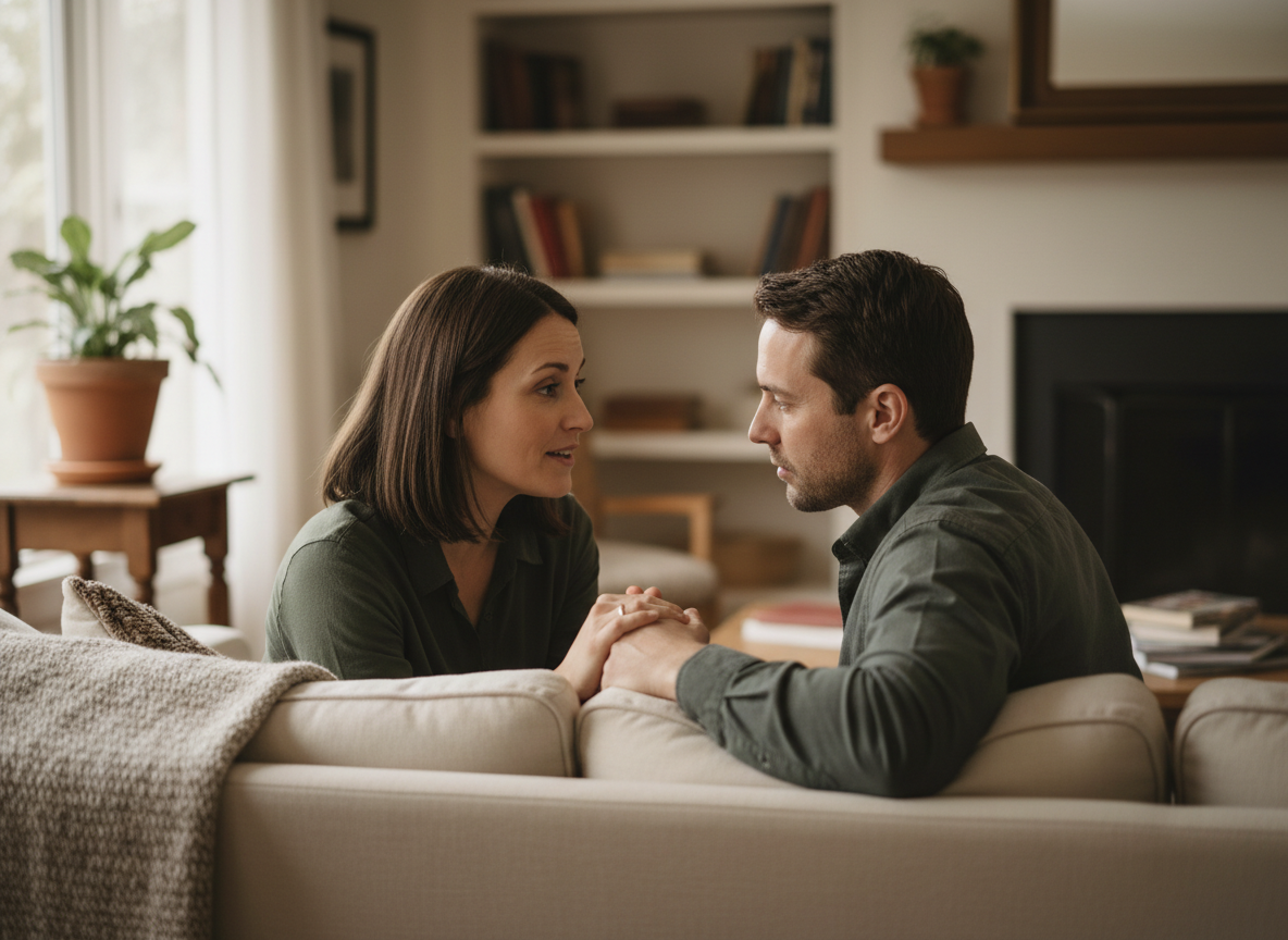 Man and woman Talking in a conversation